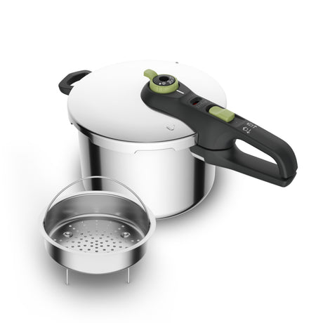 Tefal p25807 sikker 5 trendy trykkoger 6 liter med dampkurv