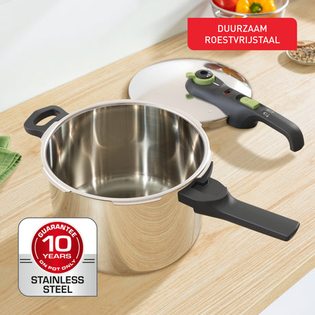Tefal p25807 sikker 5 trendy trykkoger 6 liter med dampkurv