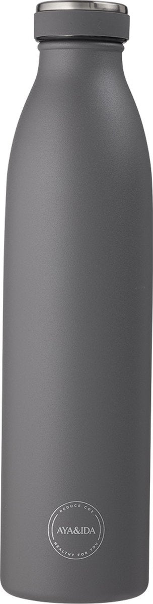 Aya ida - drikkedunk - termokande - vandflaske - 750ml - mørkegrå