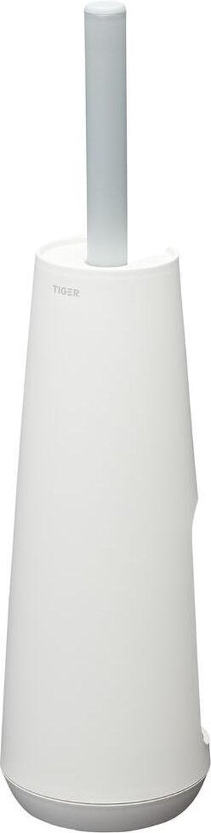 Tiger tess - toiletbørste med holder - fritstående - med swoop® børste fleksibel - hvid lysegrå