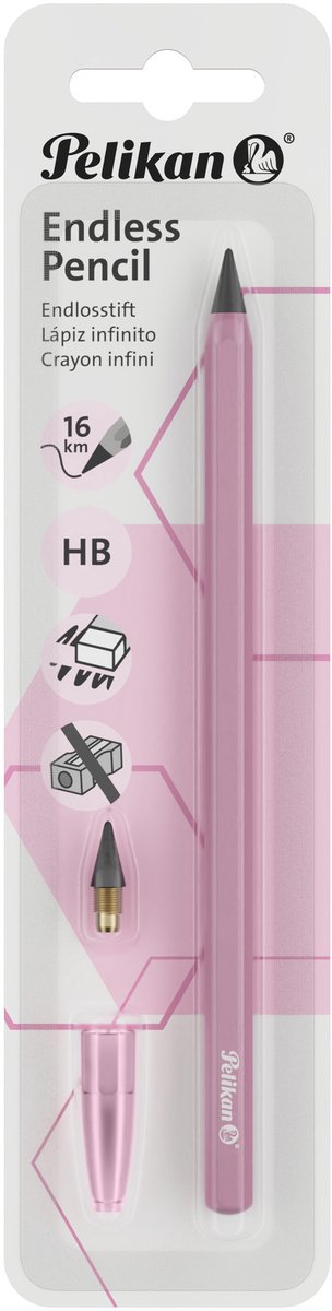 Pelikan endeløs blyant grafit blyant - pink pudder