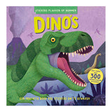 Lanterneforlag klæber klistermærker på tal - dinosaurer