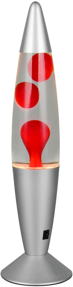 Rl lev dit lys virkelighed vesuv - lavalampe - gennemsigtig klar - inkl. 1x smd 21 w - rød lava