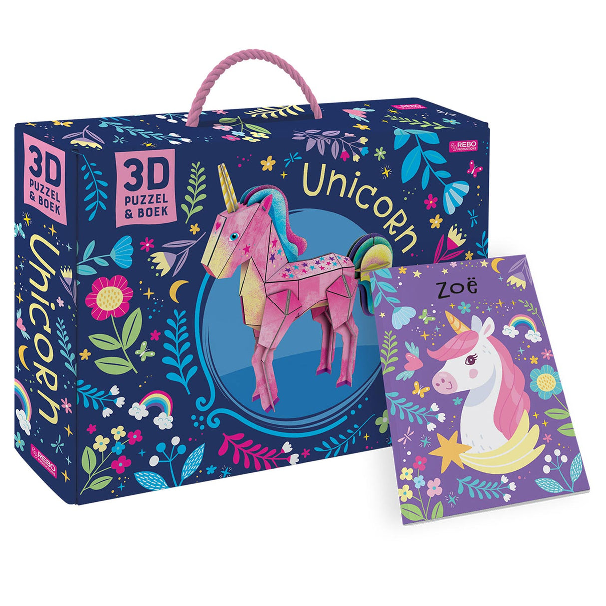 Rebo forlagsbog + 3D model enhjørning - 47 stk.