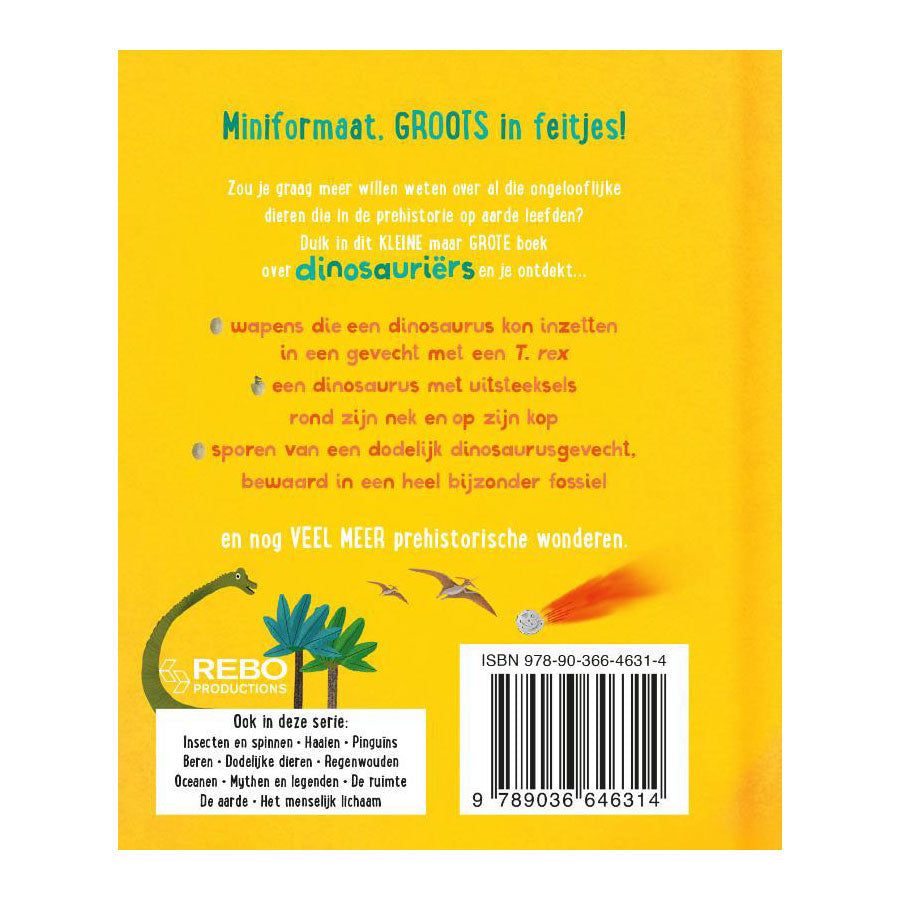 Rebo udgiver den lille, men store bog om? dinosaurer