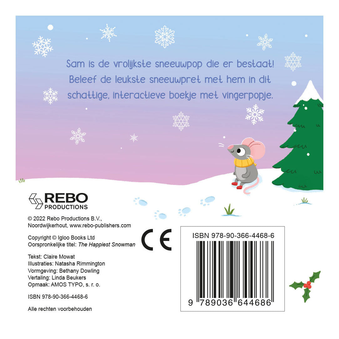 Rebo forlag munter snemand - fingerdukkebog