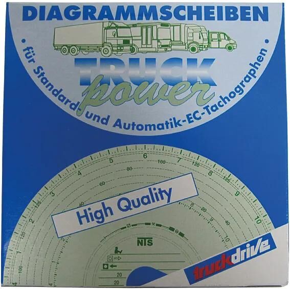 Nts diagrammscheiben original graf bluco fartskriver 125 km h pakke med 100 stk.