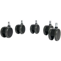 Hjul hårdt gulv diameter 60mm stifter 10mm sort
