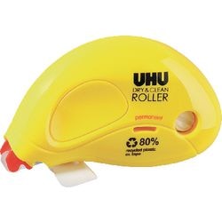 Uhu renserulle 6,5 mm x 8,5 m permanent gul