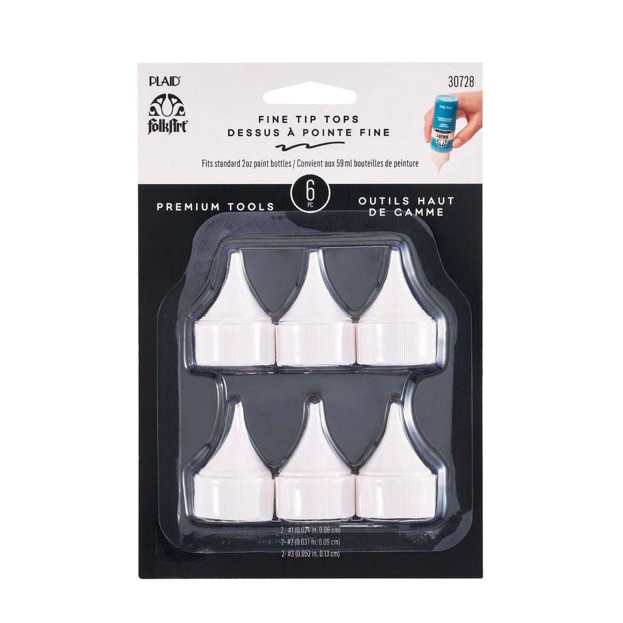 Folkart • flasketop skrivespids 6stk
