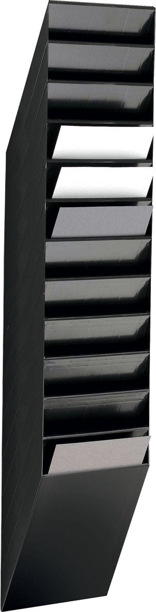 Holdbar brochureholder flexiboxx 12 a4 sort