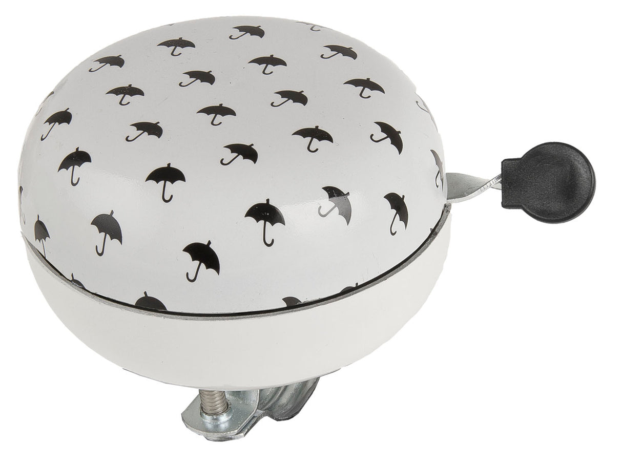 M-bølgecykelklokke ding-dong ø80mm paraply hvid