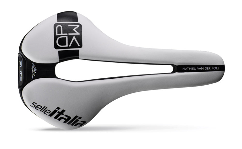 Selle italia flite boost kit carbon superflow sadel - mathieu van der poel edition