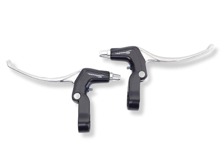 Brakehåndtag Sæt 4-finger V-Brake Silver Black 2-stykke