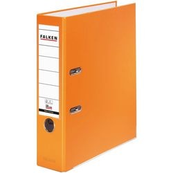 Ordner falken pp-farve a4 80 mm orange 2-ring 1 stk