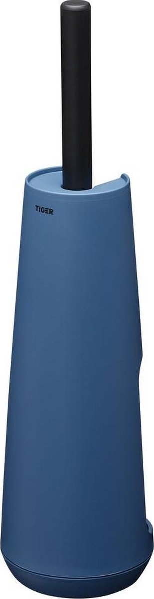 Tiger tess - toiletbørste med holder - fritstående - med swoop® børste fleksibel - blå sort