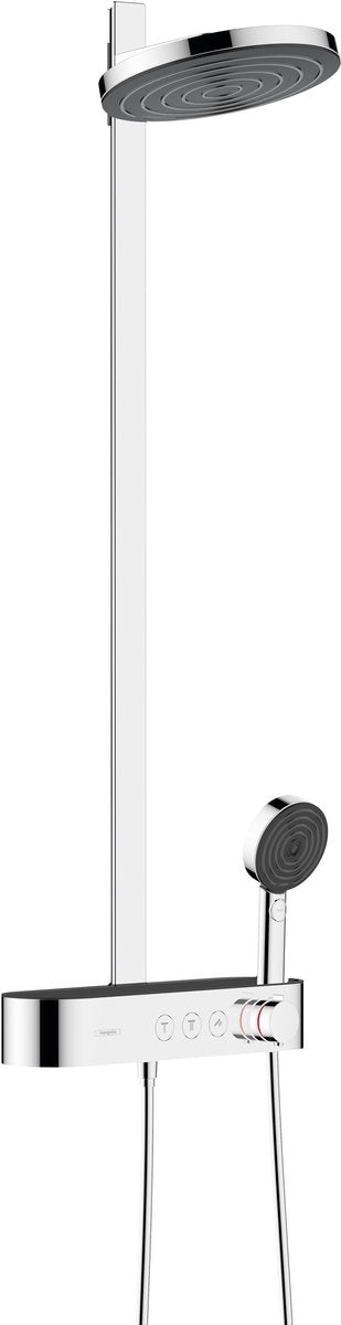 Hansgrohe pulsify s showerpipe 2jet ecosmart med showettablet select 400 krom