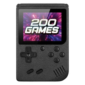 Gamebox - bærbar spillekonsol med 200 spil - sort