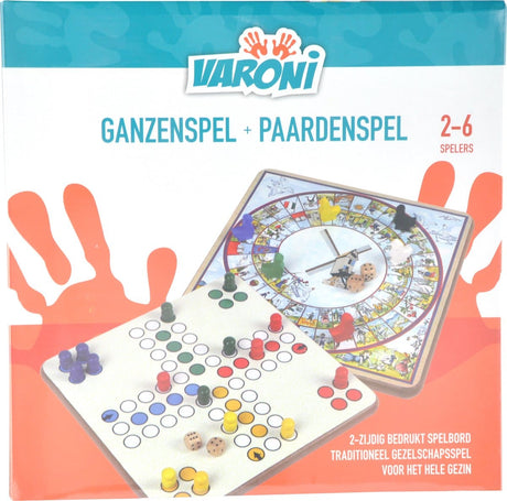 Van der Doelen træhestespil (ikke genere folk) og 2-sidet gåsebræt