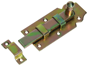 Mack 1069117 - dørskyder bred gul galvaniseret 100 mm | 5 stk