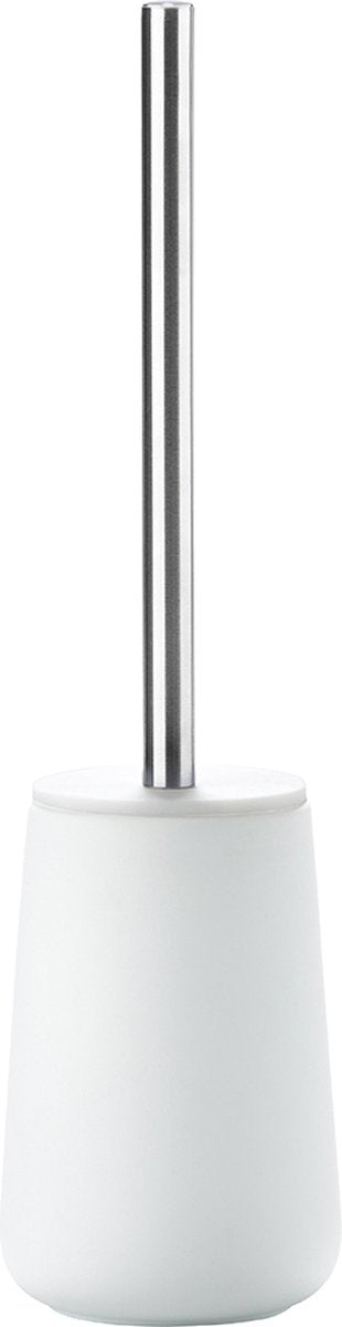 Zone danmark nova toiletbørste med holder - toiletbørste fritstående - toilettilbehør - porcelæn - 37 x 10,3 cm - hvid