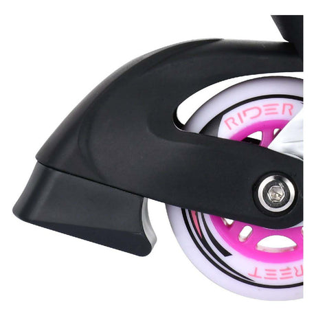 Street rider inline skates junior aluminium pink grå str. 29-32