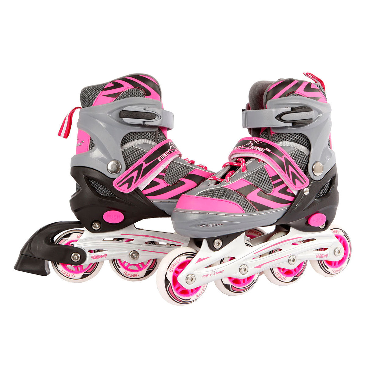 Street rider rulleskøjter pink grå, str. 37-40