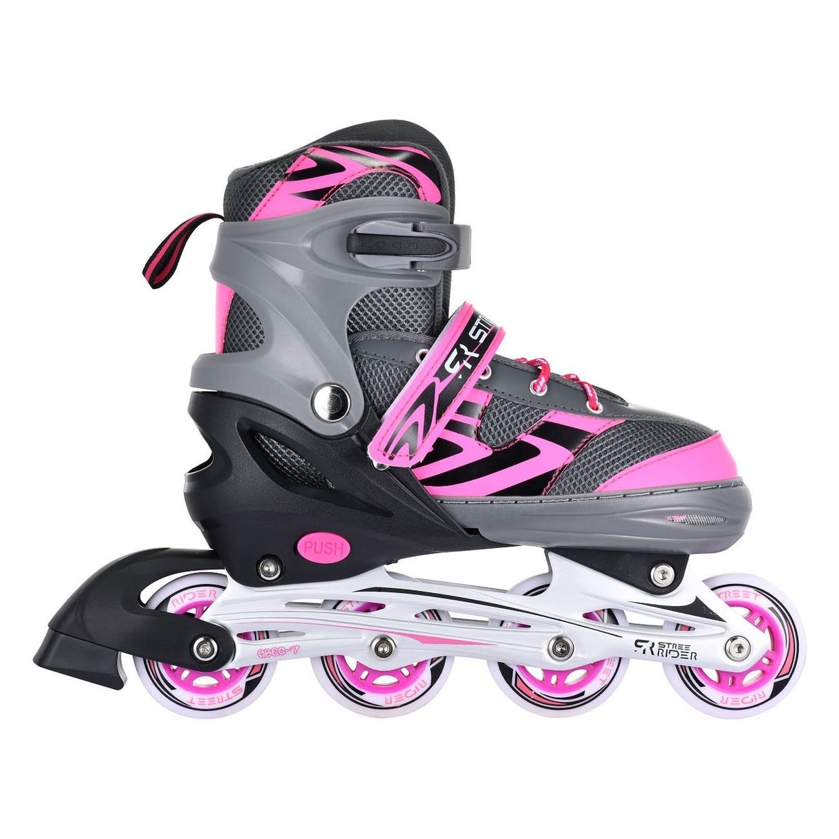 Street rider rulleskøjter pink grå, str. 37-40