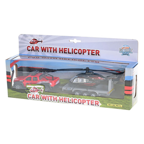 Kids terrængående terrængående køretøj med helikoptertrailer