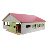 Kids globus hestestald med 3 bokse og indre arena 62,5x54x25cm 1:32 pink