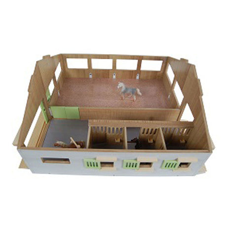 Kids globus hestestald med 3 bokse og indre arena 62,5x54x25cm 1:32 pink