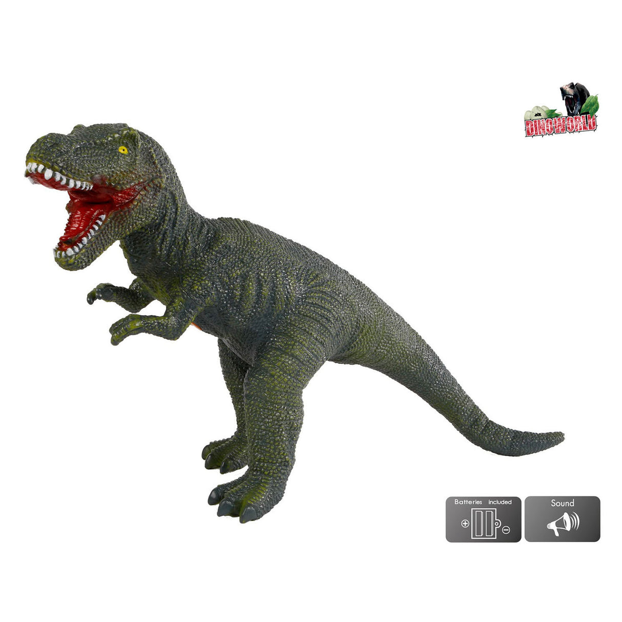 Dinoworld T-Rex Dinosaurus spiller figur med lyd, 57 cm