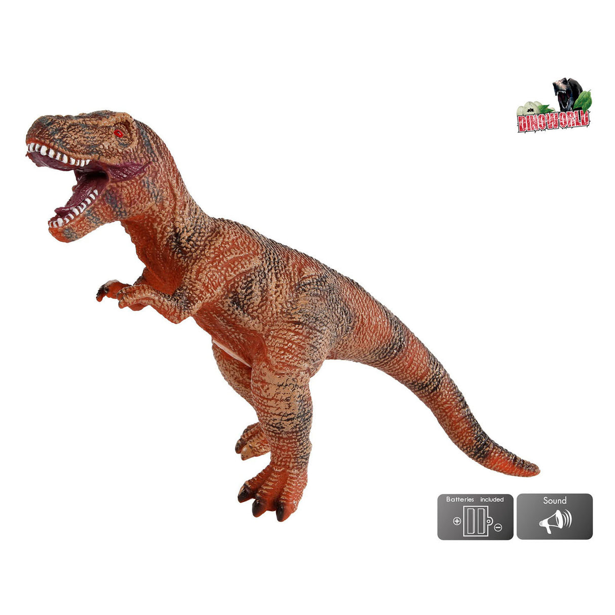 Dinoworld T-Rex Dinosaurus spiller figur med lyd, 57 cm
