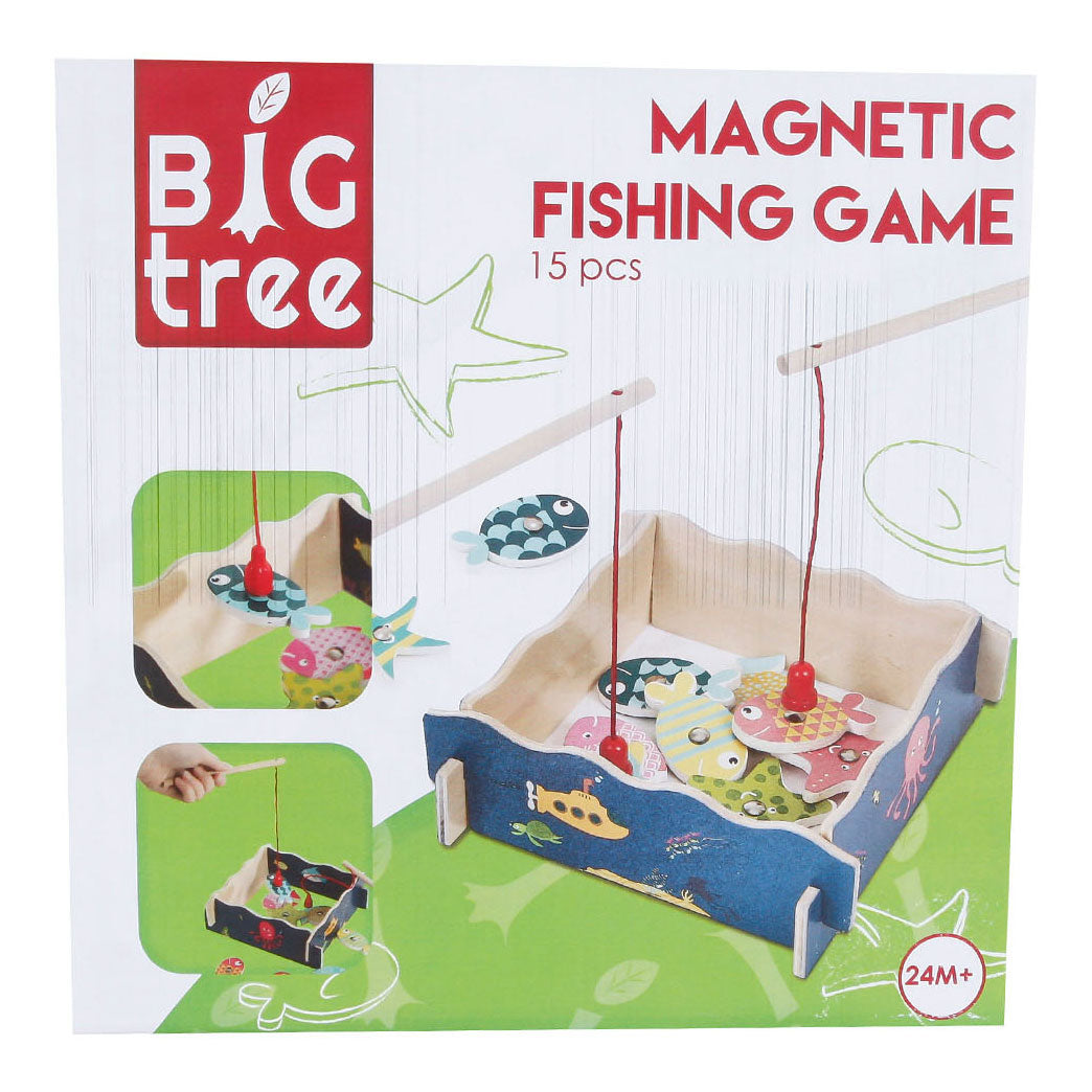 Træmagnetisk fiskespil, 15dlg.