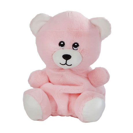 Miniklub krammebamseplys - pink, 20 cm