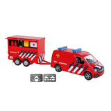 Kids Globe VW Transporter Fire Brigade med trailer