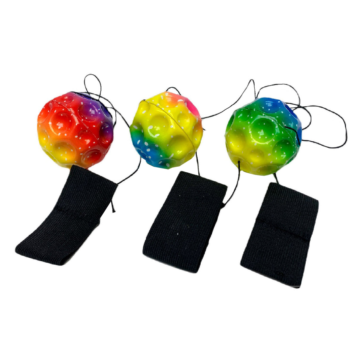 Bungeeball-regnbue på ledning
