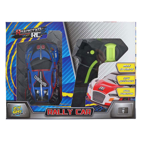 Van Manen Veenendaal BV Roadstar RC styret rallybil med lys 2,4GHz blå, 13cm