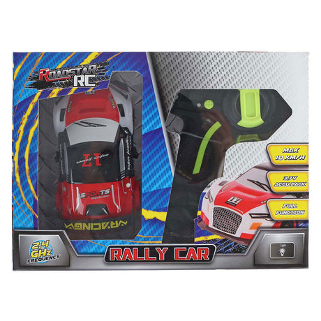 Van Manen Veenendaal BV Roadstar RC styret rallybil med lys 2,4GHz rød, 13cm