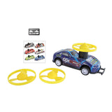 Roadstarblasters slår og spinder stuntbilen i formstøbt stand med tilbagetræksfunktion.