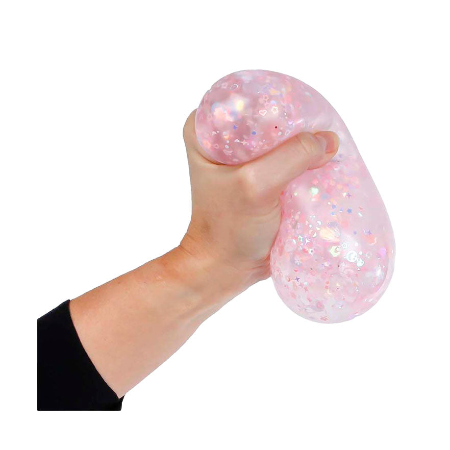 Glamour mega squeeze squeeze ball blomst og glitter, 9cm