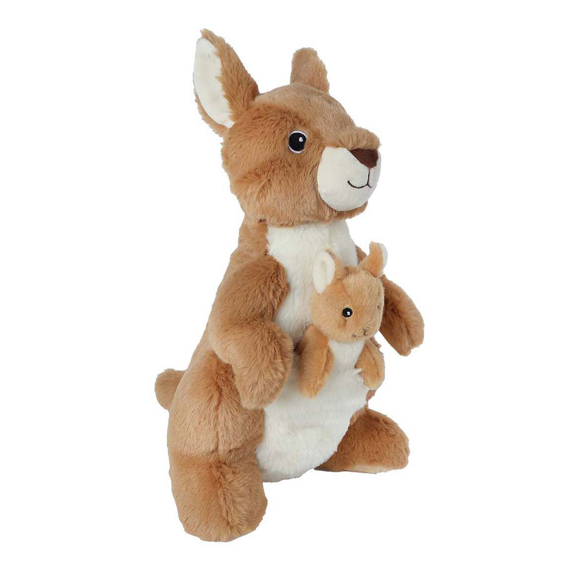 Tag mig hjem krammeplys - kænguru med baby, 32cm