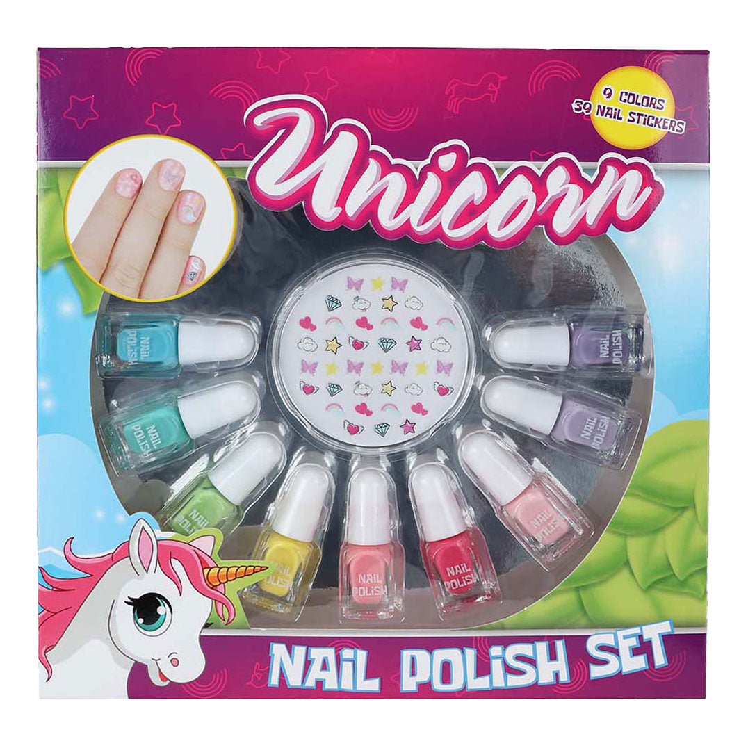 Unicorn neglelaksæt enhjørning med neglestickers