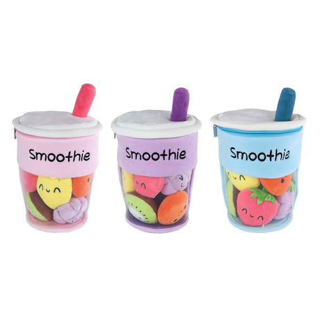 Van manen plys smoothy krammekop med frugt 26cm - fluffy menu legetøj.