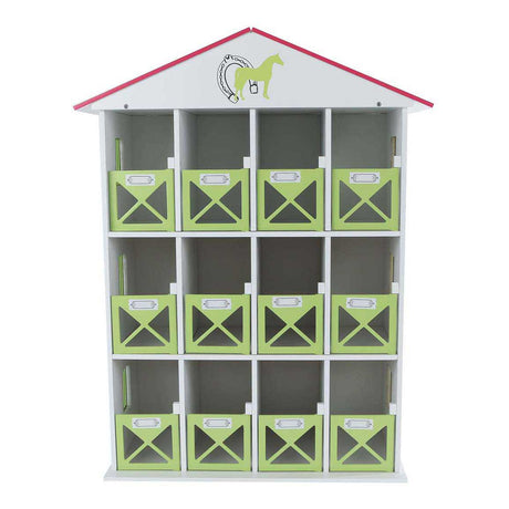 Børneklode hestestaldhotel med 12 bokse 1:24 19x41x53cm