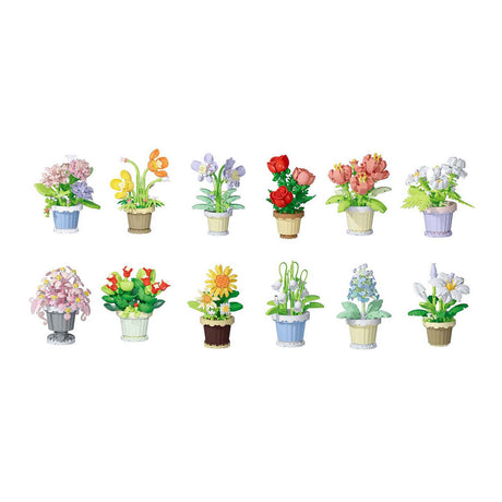 Blomsterbyggesæt plante i potte - 365 stk.