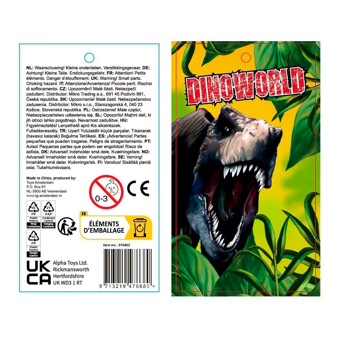 Dinoworld dinosaur legesæt, 19 dele.
