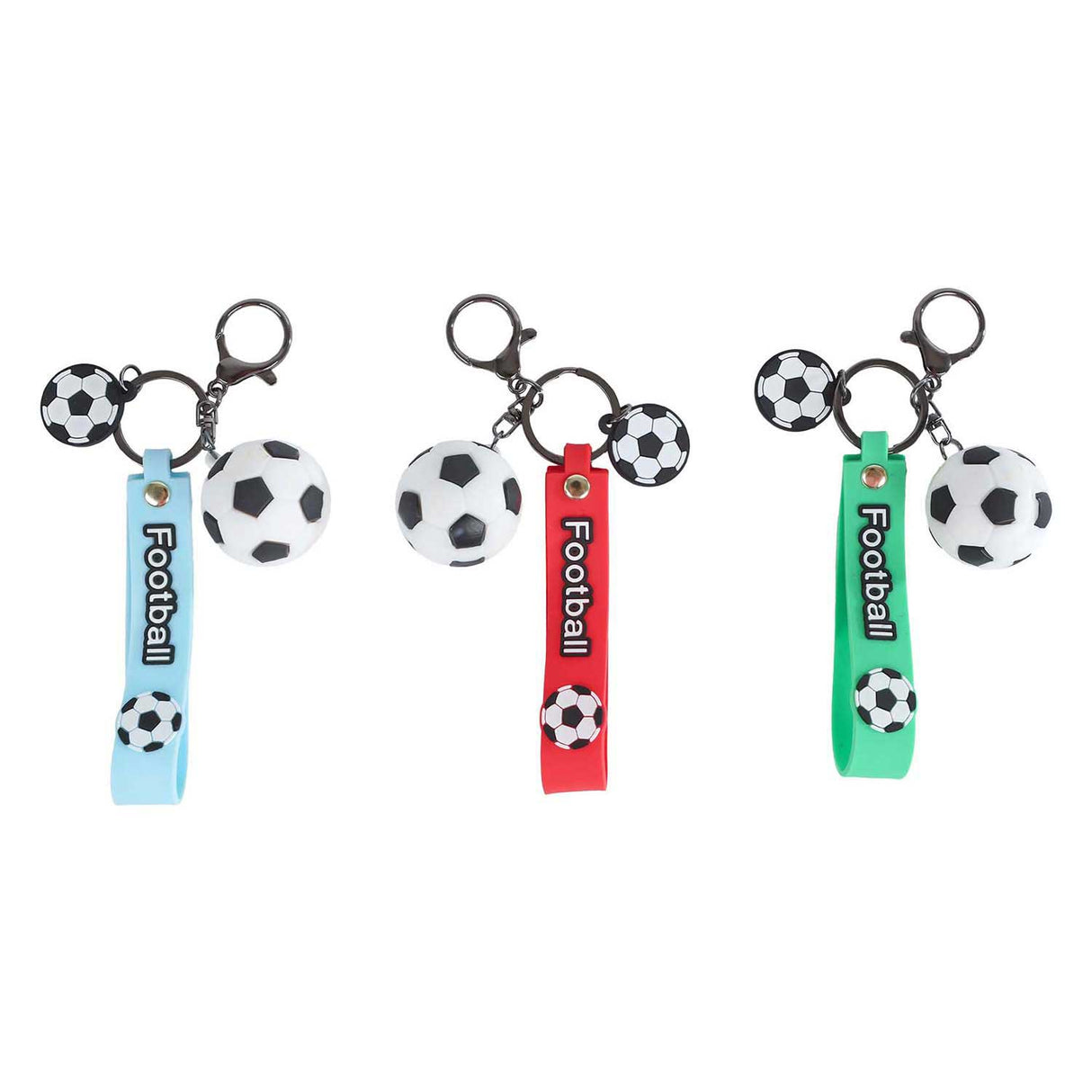 Fodbold nøglering med ledning og clips