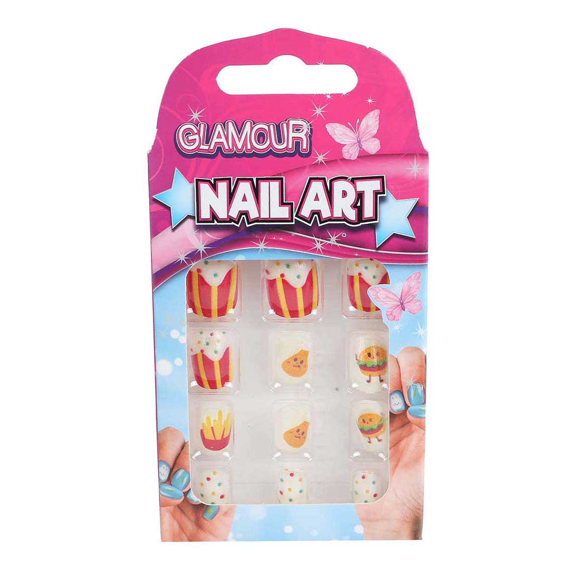 Glamour kunstige negle, 12 stk.