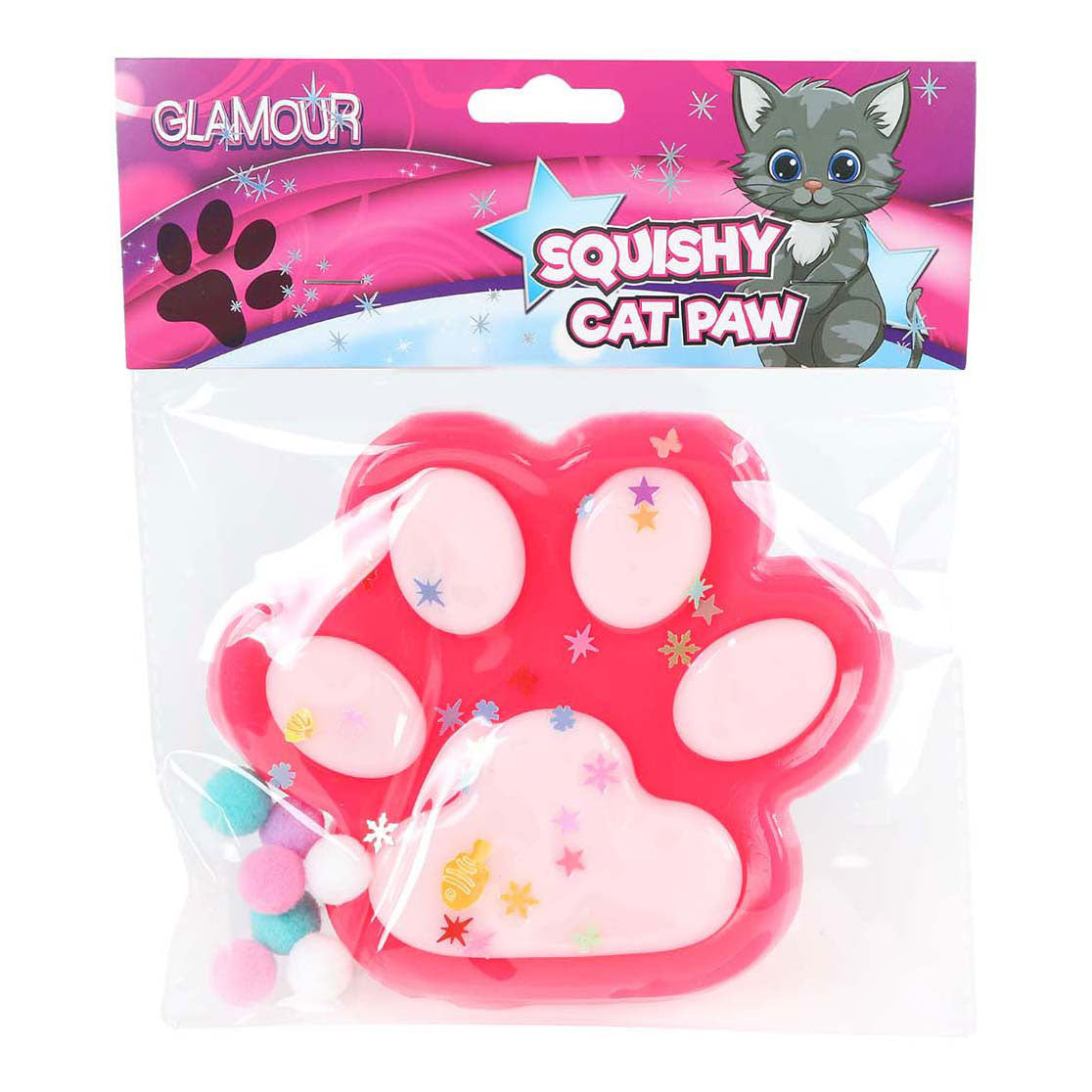 Glamour squishy mega kattepote 12,5cm 4 assorteret